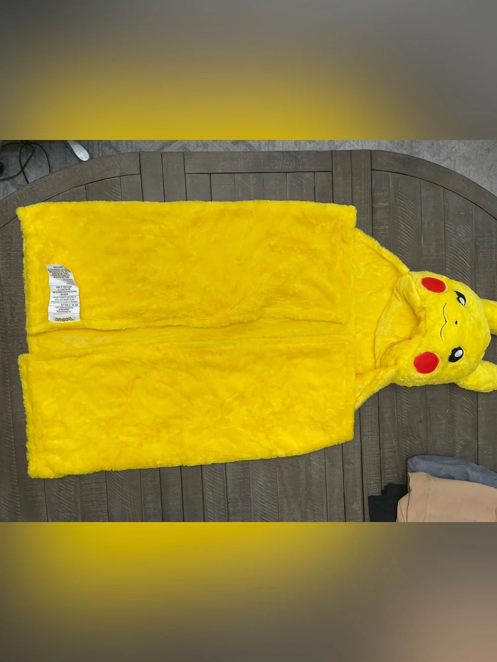 Pokemon Yellow Pikachu Plush Throw Blanket